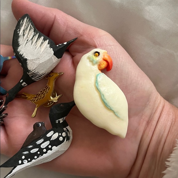 Lot of (7) Mixed bird brooches - Picture 6 of 7
